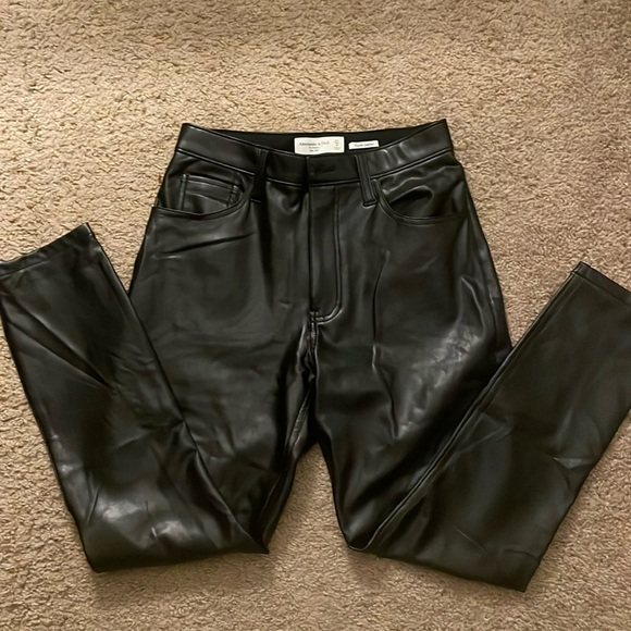 A&F Vegan Leather Pants - Picture 1 of 3